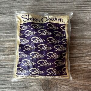 Vintage Sheer Charm 618 Small Jet Black Nylon Elastane Pantyhose 20 Denier